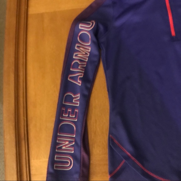 Under Armour Half zip up Girls Medium purple - Picture 4 of 8